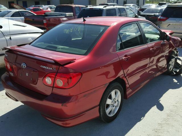 1NXBR32E37Z818264 - 2007 TOYOTA COROLLA CE RED photo 4