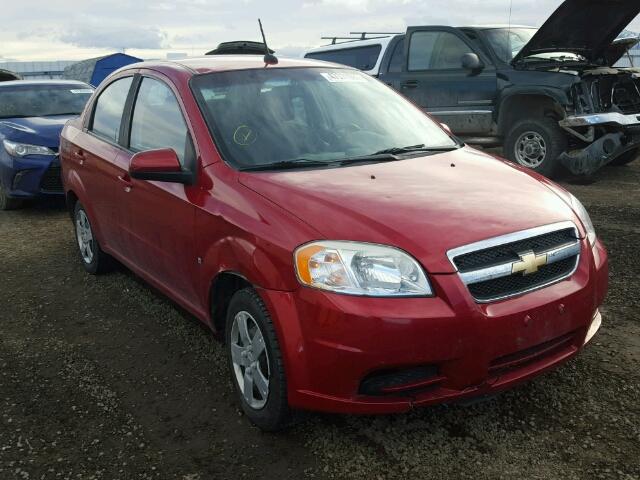 KL1TD56E89B330866 - 2009 CHEVROLET AVEO LS RED photo 1