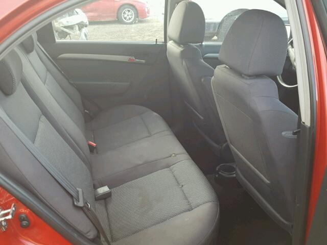 KL1TD56E89B330866 - 2009 CHEVROLET AVEO LS RED photo 6