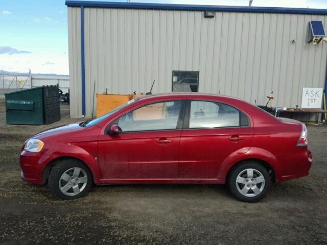 KL1TD56E89B330866 - 2009 CHEVROLET AVEO LS RED photo 9