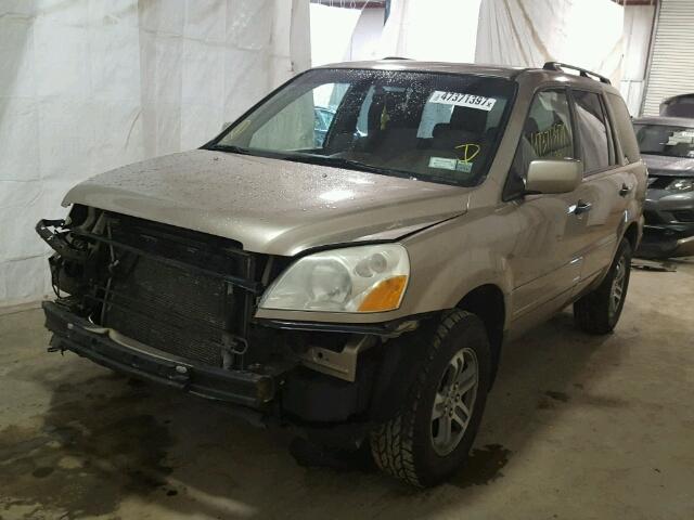 5FNYF18495B064996 - 2005 HONDA PILOT EX TAN photo 2