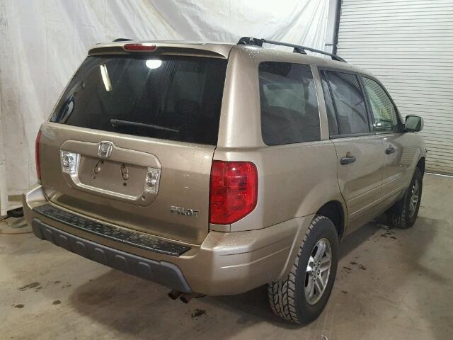 5FNYF18495B064996 - 2005 HONDA PILOT EX TAN photo 4