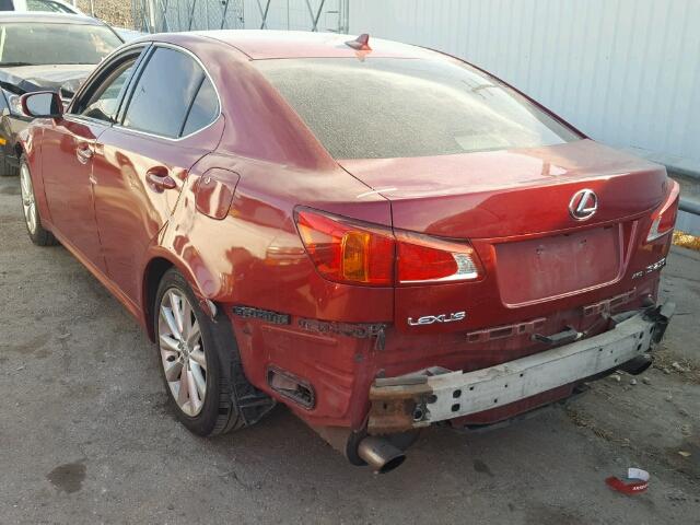 JTHCK262792028650 - 2009 LEXUS IS 250 RED photo 3