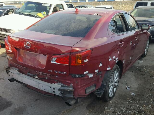 JTHCK262792028650 - 2009 LEXUS IS 250 RED photo 4