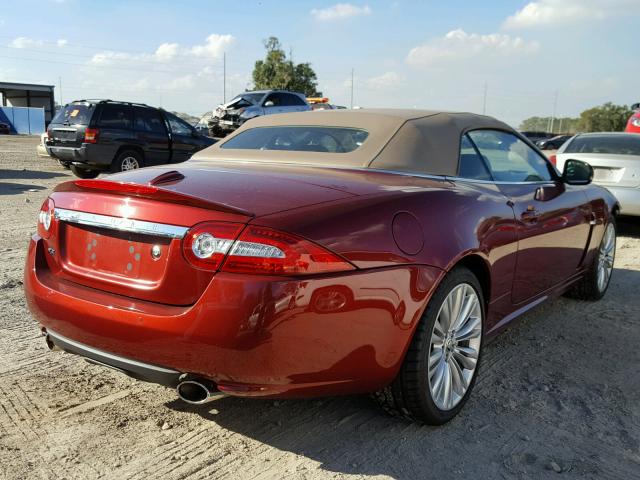 SAJWA4GB1BLB39422 - 2011 JAGUAR XK RED photo 4