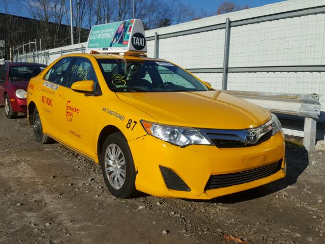 4T4BF1FKXCR201313 - 2012 TOYOTA CAMRY BASE YELLOW photo 1