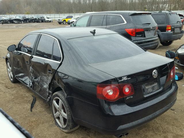 3VWRM71K78M022538 - 2008 VOLKSWAGEN JETTA SE BLACK photo 3