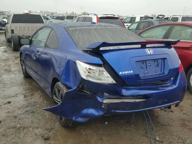 2HGFG21588H707013 - 2008 HONDA CIVIC SI BLUE photo 3