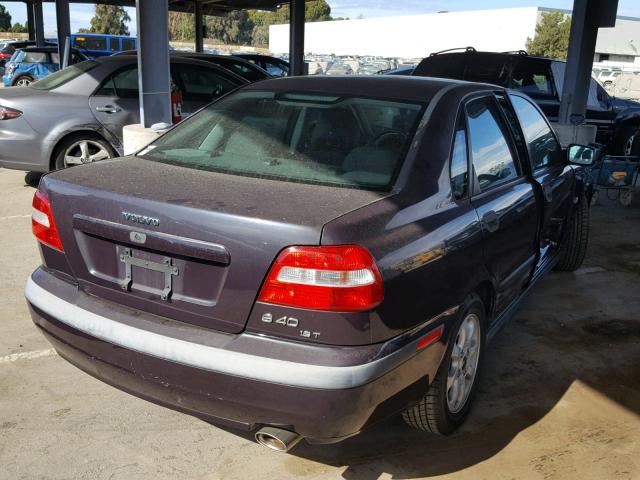 YV1VS29581F662878 - 2001 VOLVO S40 1.9T PURPLE photo 4