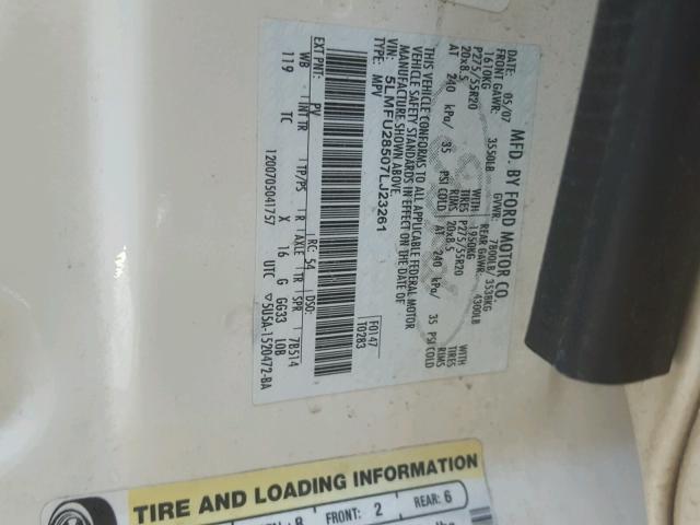 5LMFU28507LJ23261 - 2007 LINCOLN NAVIGATOR Weiß Foto 10