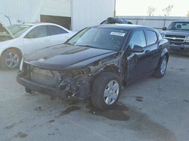 1B3LC46R28N241656 - 2008 DODGE AVENGER SE BLACK photo 2