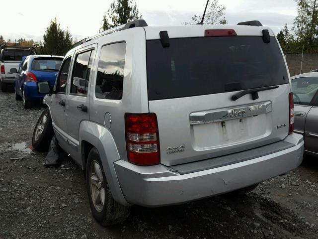 1J8GN58K58W190205 - 2008 JEEP LIBERTY LI SILVER photo 3