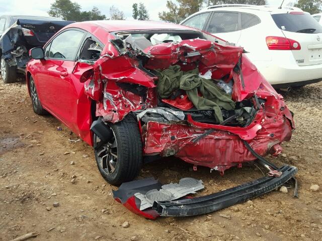 2HGFG3B8XDH523300 - 2013 HONDA CIVIC EX წითელი ფოტო 3