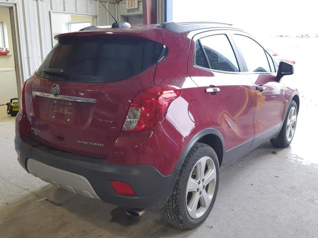KL4CJCSB8FB173993 - 2015 BUICK ENCORE RED photo 4
