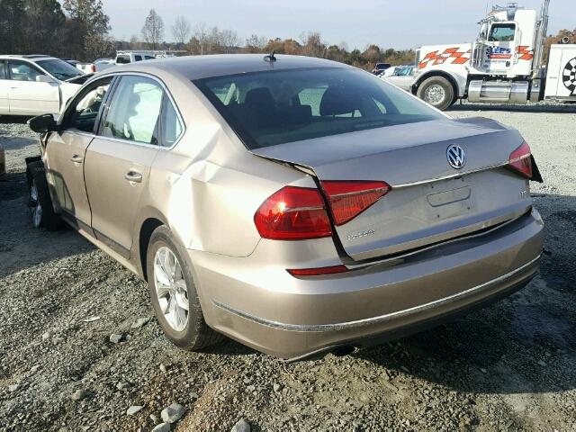 1VWAS7A30GC008329 - 2016 VOLKSWAGEN PASSAT S بيج صورة 3