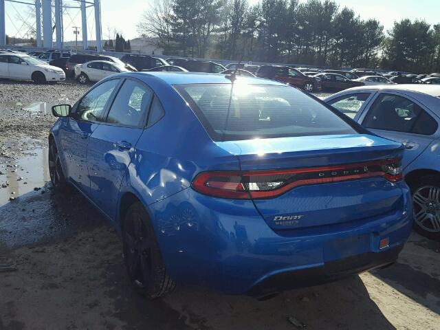 1C3CDFBB3FD212786 - 2015 DODGE DART SXT BLUE photo 3