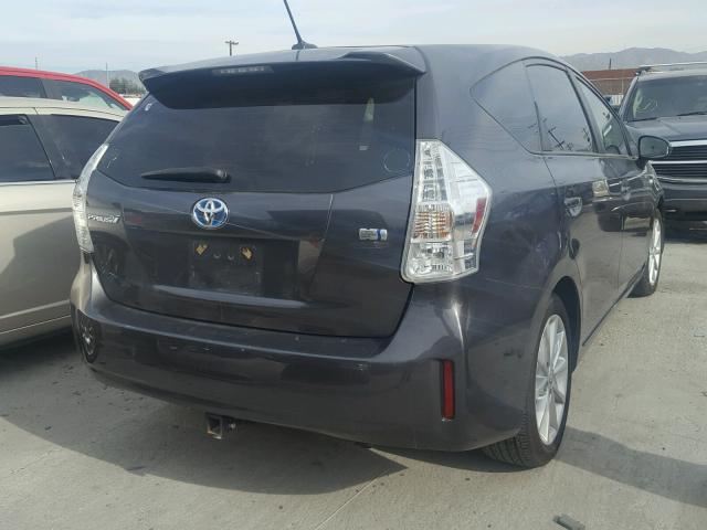 JTDZN3EUXEJ003785 - 2014 TOYOTA PRIUS V GRAY photo 4