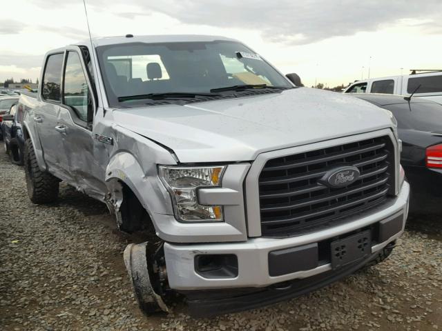 1FTEW1EP5HFA34637 - 2017 FORD F150 SUPER SILVER photo 1