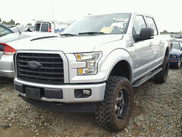 1FTEW1EP5HFA34637 - 2017 FORD F150 SUPER SILVER photo 2