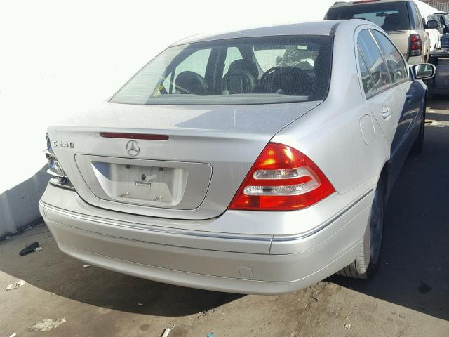 WDBRF61J73F365808 - 2003 MERCEDES-BENZ C 240 SILVER photo 4