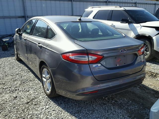 3FA6P0H74ER171757 - 2014 FORD FUSION SE GRAY photo 3