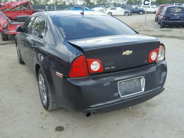 1G1ZH57B294260144 - 2009 CHEVROLET MALIBU 1LT BLACK photo 3