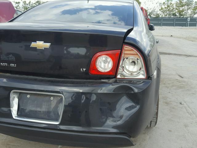 1G1ZH57B294260144 - 2009 CHEVROLET MALIBU 1LT BLACK photo 9
