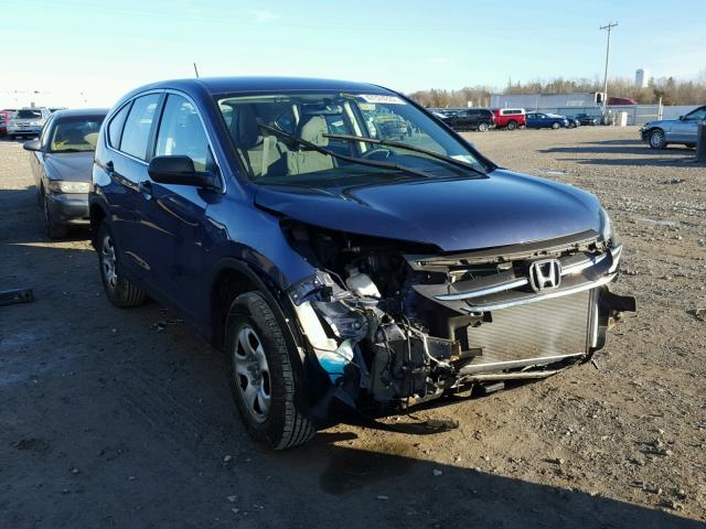 2HKRM4H30EH653391 - 2014 HONDA CR-V LX BLUE photo 1