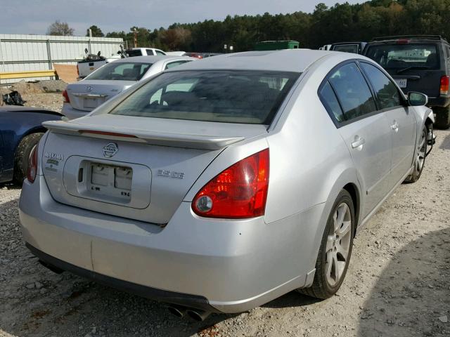 1N4BA41E18C806968 - 2008 NISSAN MAXIMA SE SILVER photo 4