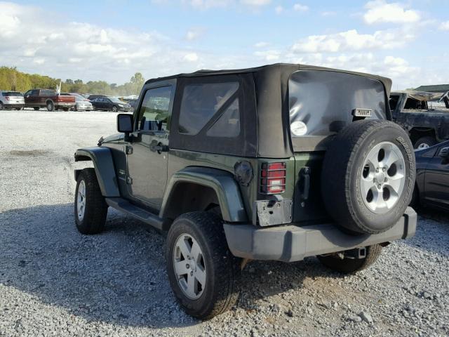 1J4FA54147L169299 - 2007 JEEP WRANGLER S GREEN photo 3