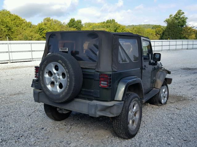1J4FA54147L169299 - 2007 JEEP WRANGLER S GREEN photo 4