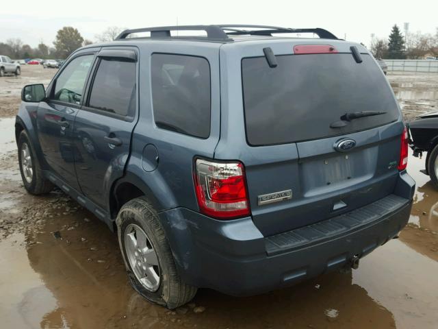 1FMCU9DGXCKB00575 - 2012 FORD ESCAPE XLT BLUE photo 3