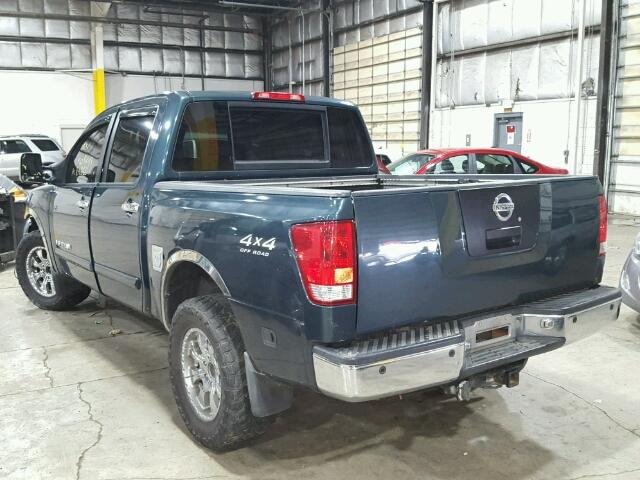 1N6AA07B85N536193 - 2005 NISSAN TITAN XE BLUE photo 3