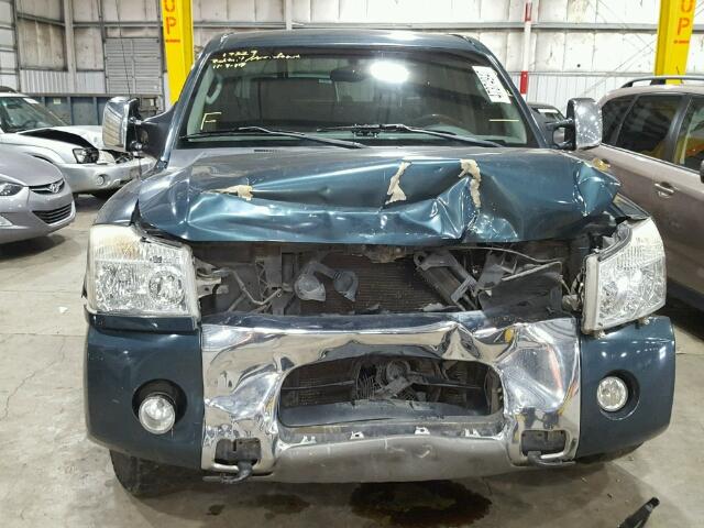 1N6AA07B85N536193 - 2005 NISSAN TITAN XE BLUE photo 9