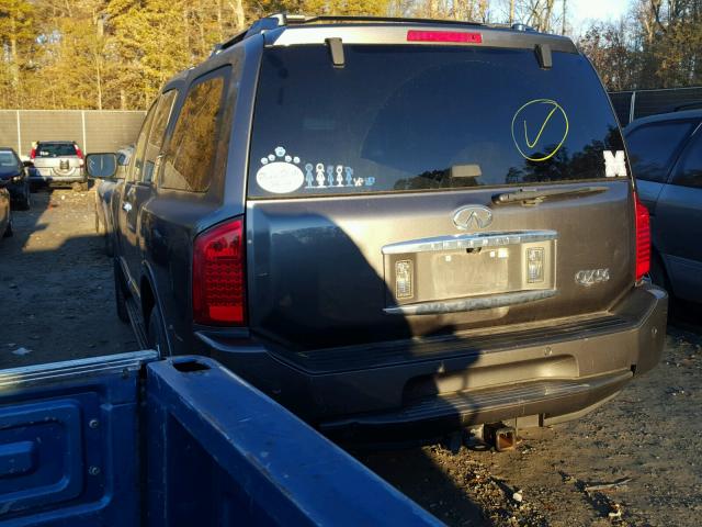 5N3AA08C57N801989 - 2007 INFINITI QX56 SILVER photo 3