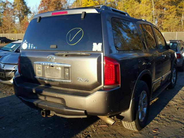 5N3AA08C57N801989 - 2007 INFINITI QX56 SILVER photo 4