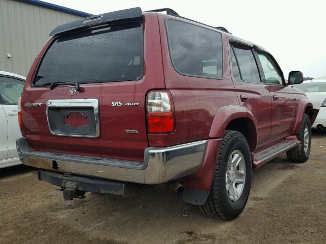 JT3HN86R120383186 - 2002 TOYOTA 4RUNNER SR RED photo 4