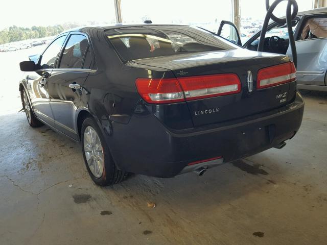 3LNHL2JC4AR650624 - 2010 LINCOLN MKZ BLACK photo 3