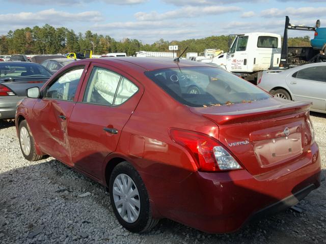 3N1CN7AP4HL860360 - 2017 NISSAN VERSA S BURGUNDY photo 3