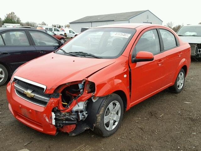 KL1TD56697B158207 - 2007 CHEVROLET AVEO BASE წითელი ფოტო 2