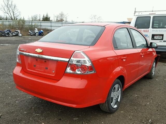 KL1TD56697B158207 - 2007 CHEVROLET AVEO BASE წითელი ფოტო 4