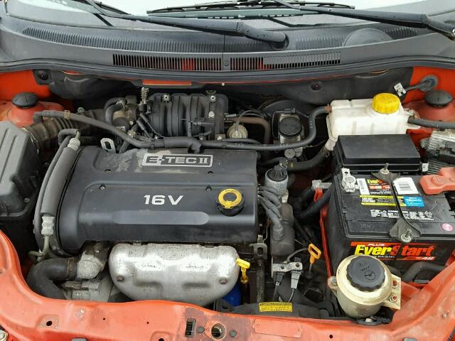 KL1TD56697B158207 - 2007 CHEVROLET AVEO BASE წითელი ფოტო 7