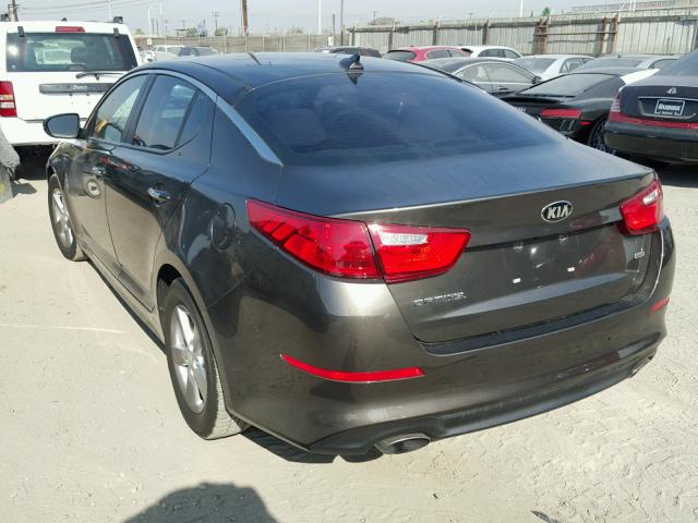 5XXGM4A74FG401337 - 2015 KIA OPTIMA LX GRAY photo 3