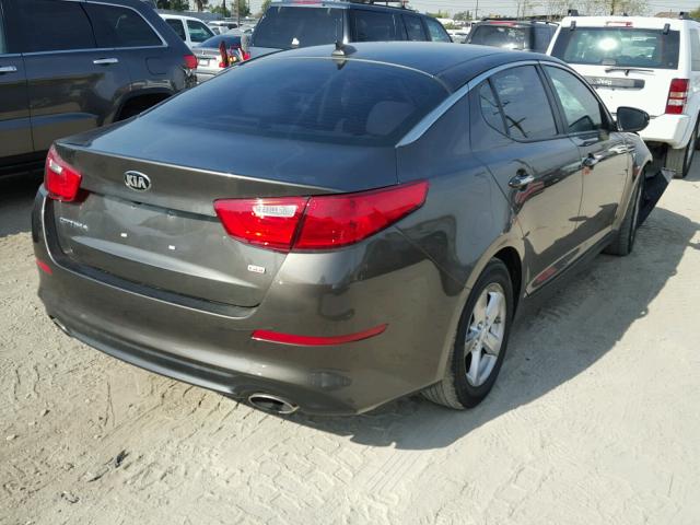 5XXGM4A74FG401337 - 2015 KIA OPTIMA LX GRAY photo 4