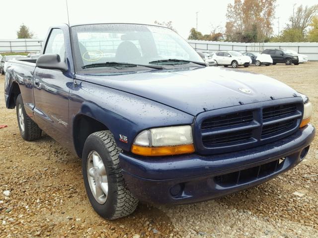 1B7FL26X6XS109546 - 1999 DODGE DAKOTA BLUE photo 1