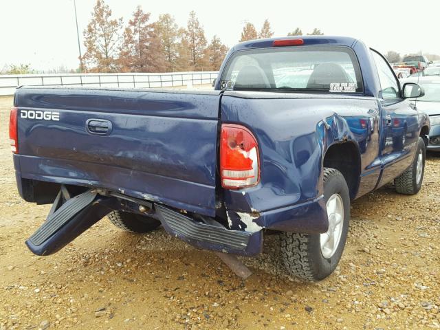 1B7FL26X6XS109546 - 1999 DODGE DAKOTA BLUE photo 4