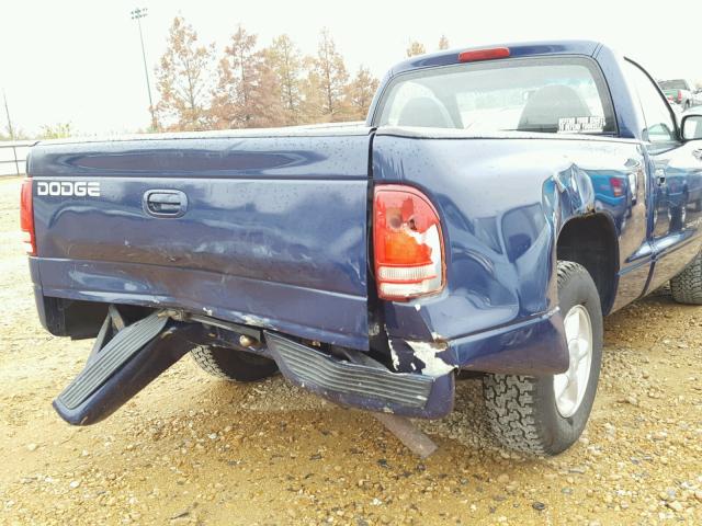 1B7FL26X6XS109546 - 1999 DODGE DAKOTA BLUE photo 9