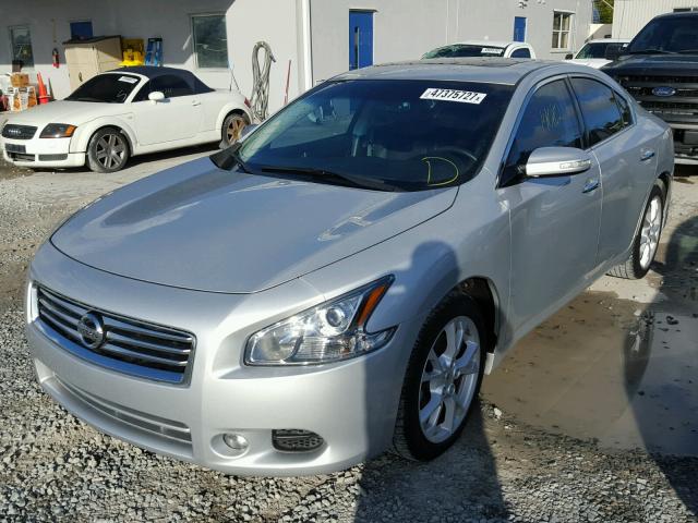 1N4AA5AP3EC913891 - 2014 NISSAN MAXIMA S SILVER photo 2