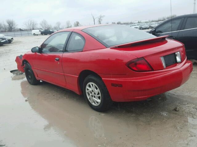 1G2JB12FX37212748 - 2003 PONTIAC SUNFIRE RED photo 3