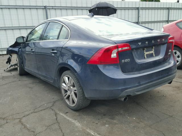 YV1902FHXB2015977 - 2011 VOLVO S60 T6 BLUE photo 3